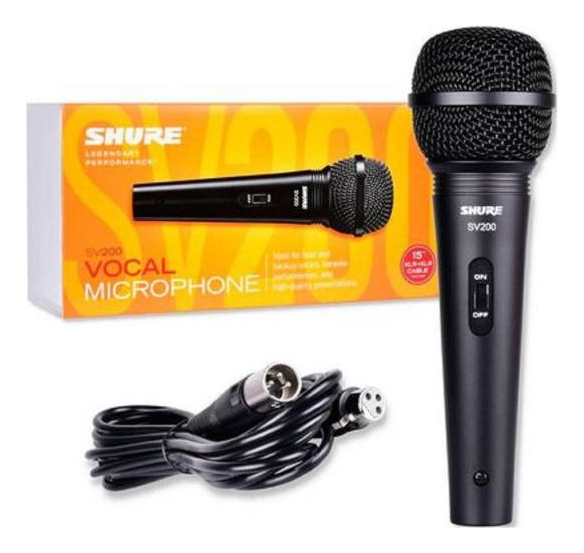 Micrófono Shure Sv200 Dinámico Cardioide Negro Todoaudiochil