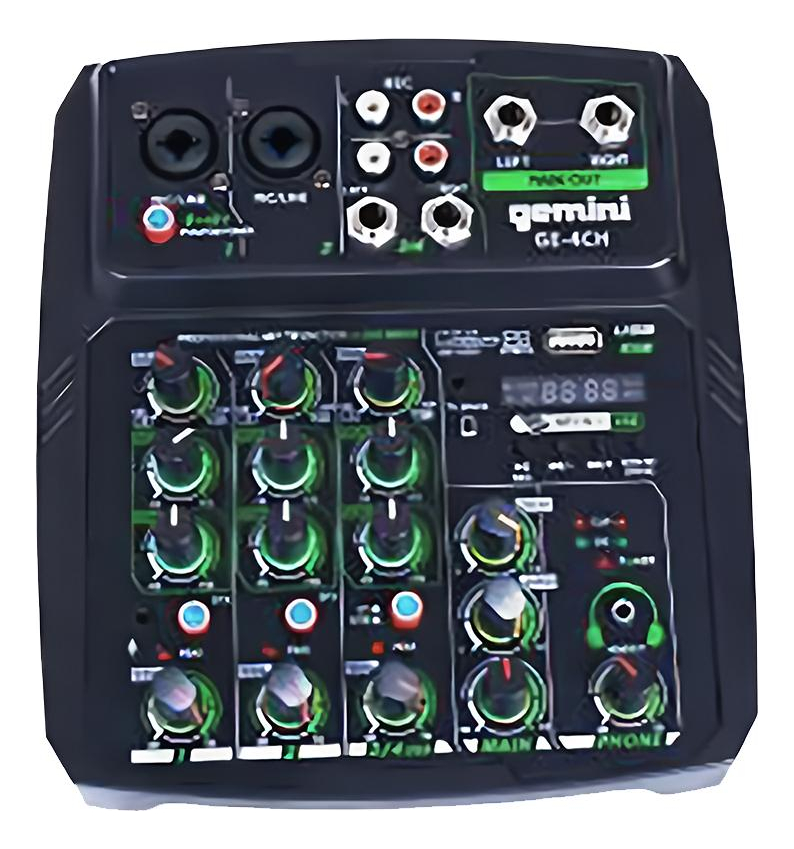 Mini Mixer 4 Channel Gemini Ge-4ch Bluetooth