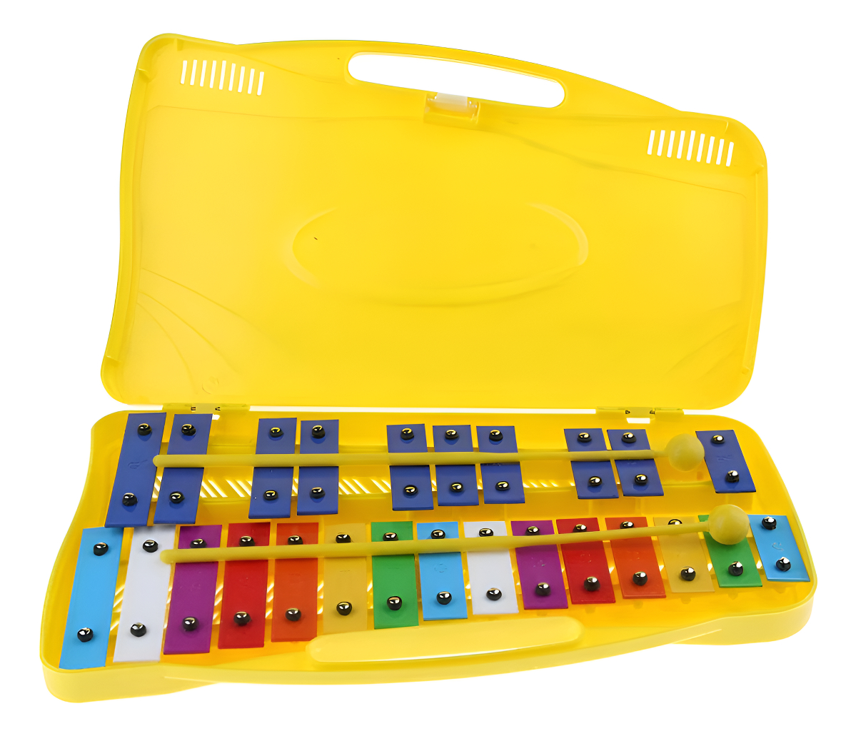 Metalofono 25 Notas Cromado Amarillo Todoaudio Chile