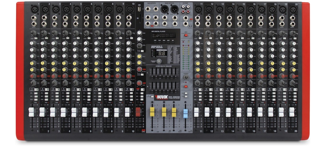 Consola Pasiva Novik 20 Canales Usb Todoaudio Chile