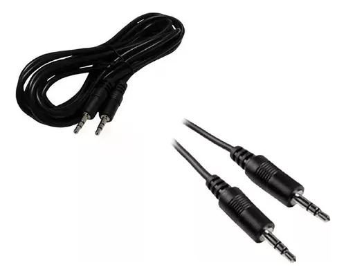 Cable Auxiliar De Audio 1,5 Metros Plug Negro