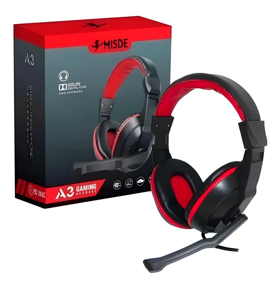 Audífonos Gamer Misde Gamer Headset A3 Negro