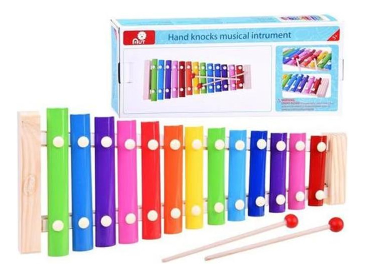 Metalófono Xilofono 13 Notas Cromático Colores