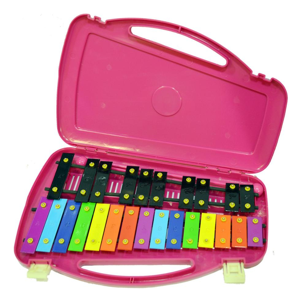 Metalófono Cromático Rmx 25 Rosado Notas Escolar
