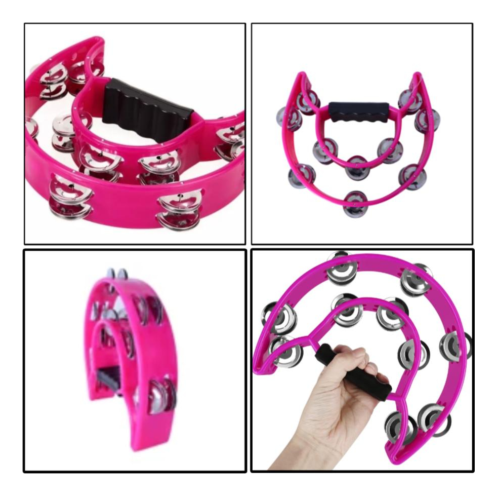 Pandero 1/2 Luna Fucsia Rosa Rmx 8,5'' Tr-4 Pa-g3e4 - Imagen 5