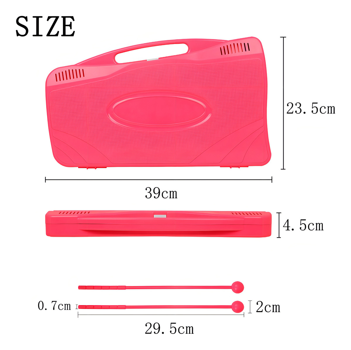 Metalofono Rosado Cromatico 25 Notas - Imagen 3