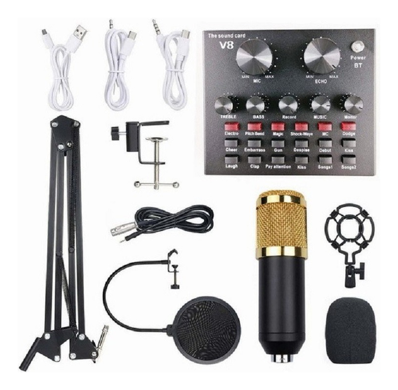 Kit Micrófono Condensador Profesional Studio Todoaudiochile