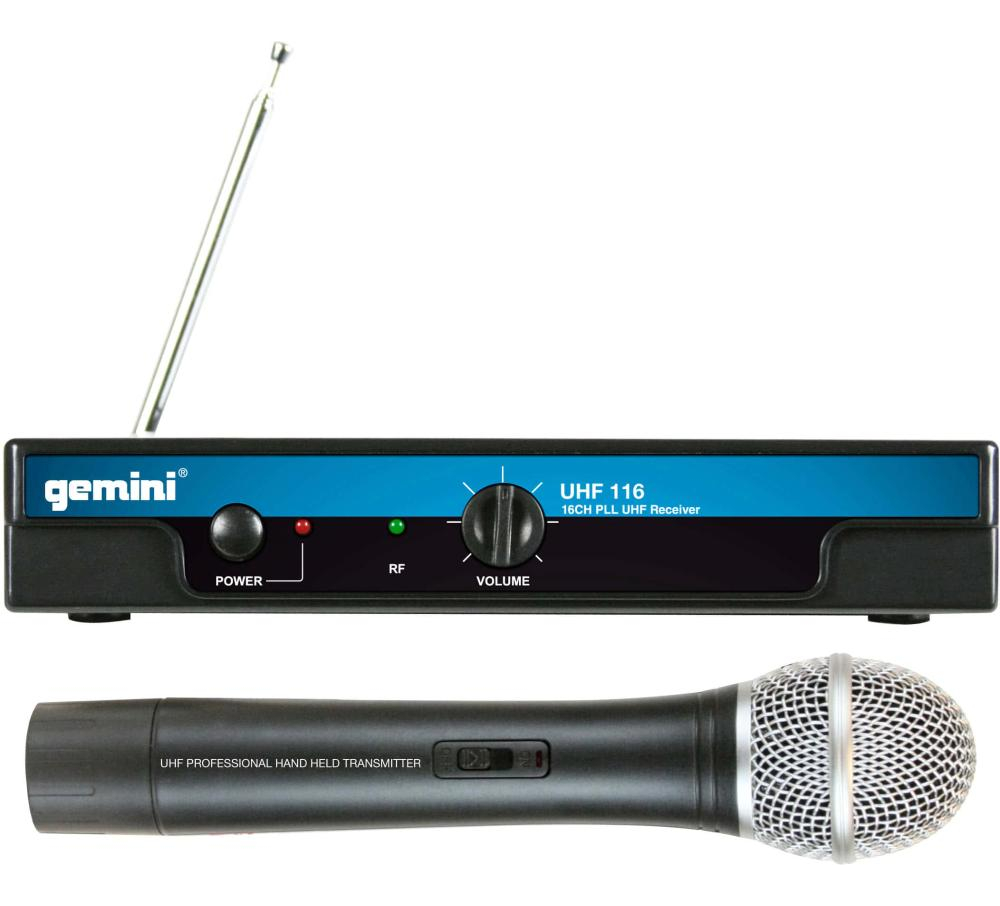 Micrófono Gemini Uhf116m 16 Canales