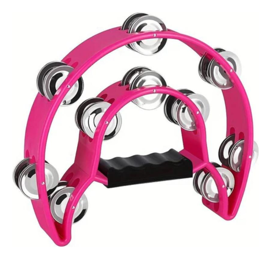 Pandero 1/2 Luna Fucsia Rosa Rmx 8,5'' Tr-4 Pa-g3e4 - Imagen 8