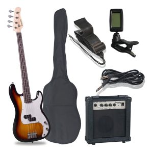 Bajo Eléctrico Sunburst Pack Psb-200 Scorpion Color Marrón