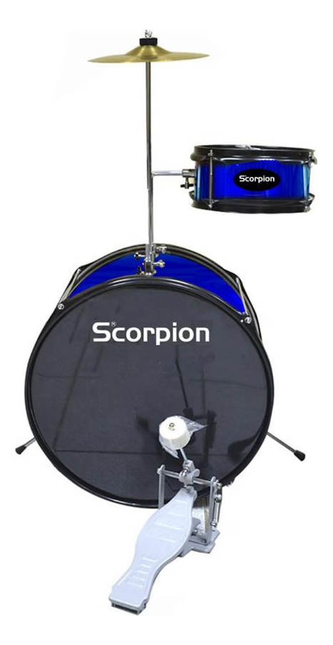 Batería Infantil 2 Piezas Sbj-2 Azul Scorpion