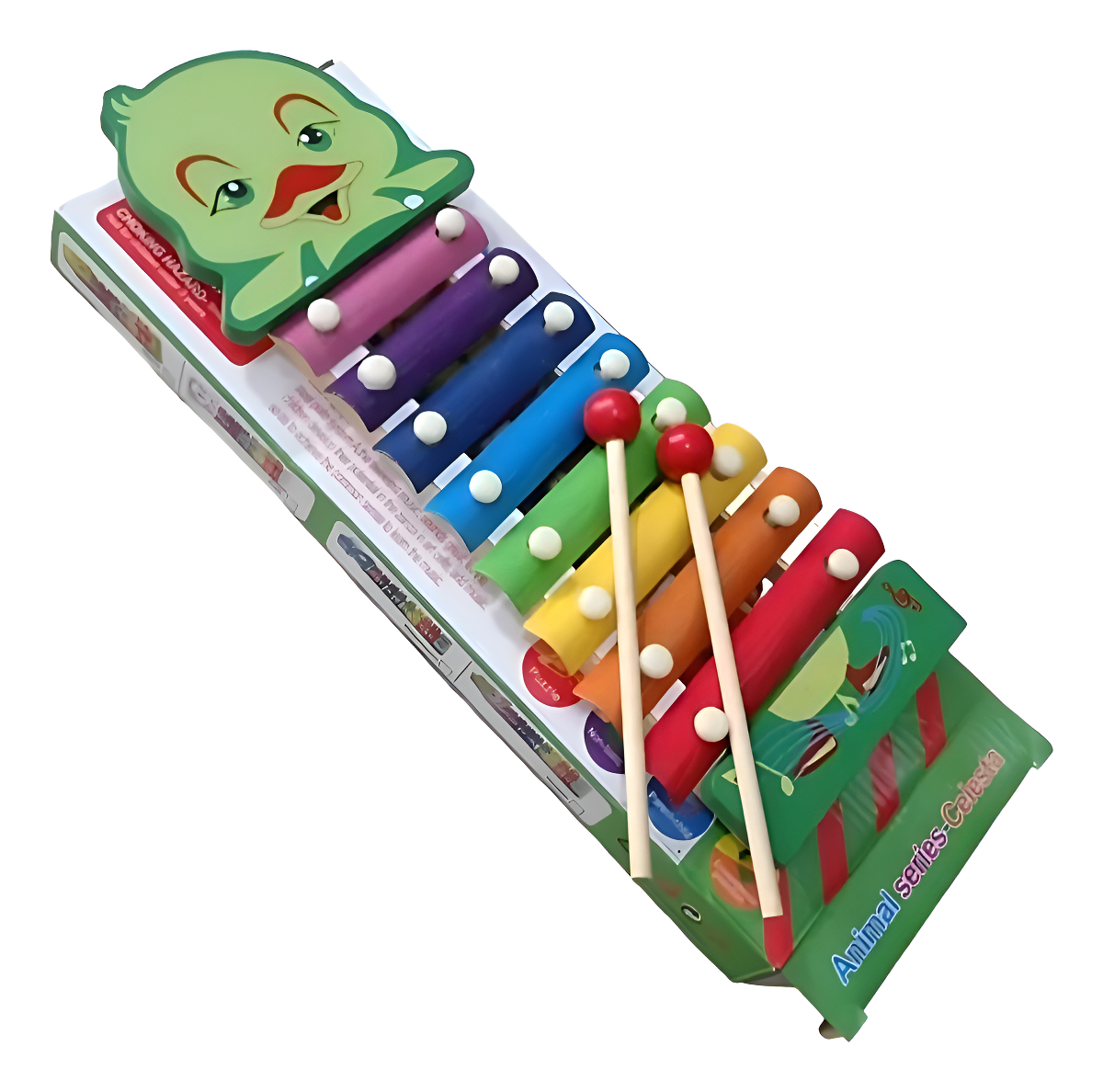 Metalófono De Madera Infantil Diseño De Animales 8 Notas