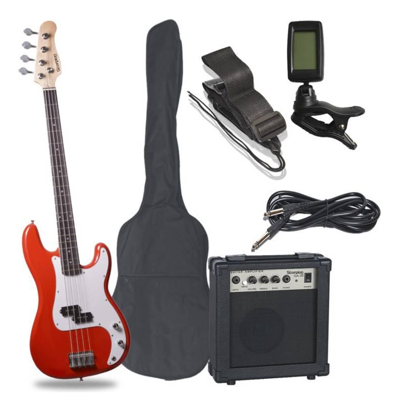 Bajo Eléctrico Pack- Psb-200 Rojo Scorpion