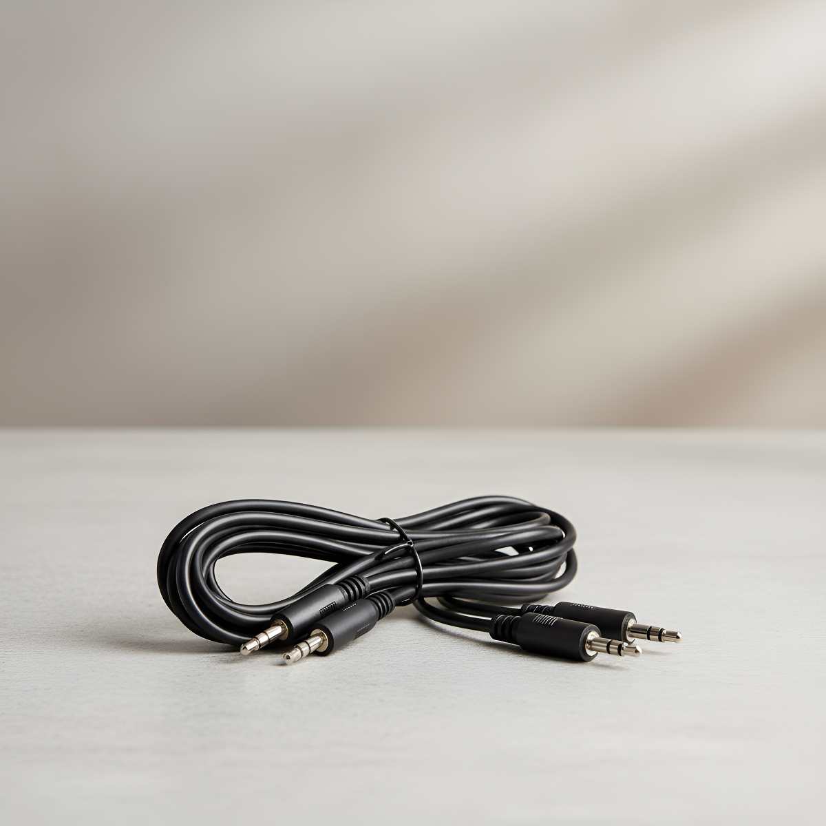 Cable Auxiliar De Audio 1,5 Metros Plug Negro - Imagen 2