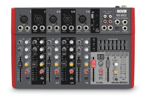 Consola De Sonido Novik Neo Nvk 802fx 8 Canales