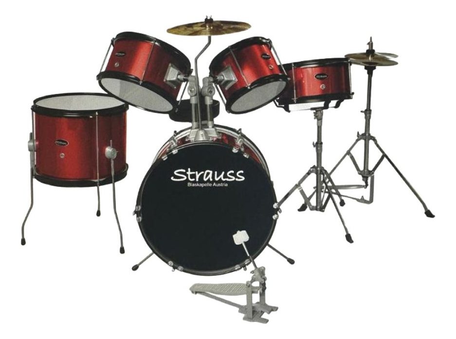 Batería Junior Niño 5 Pcs Platillo+piso Srst-5j/rd Straus