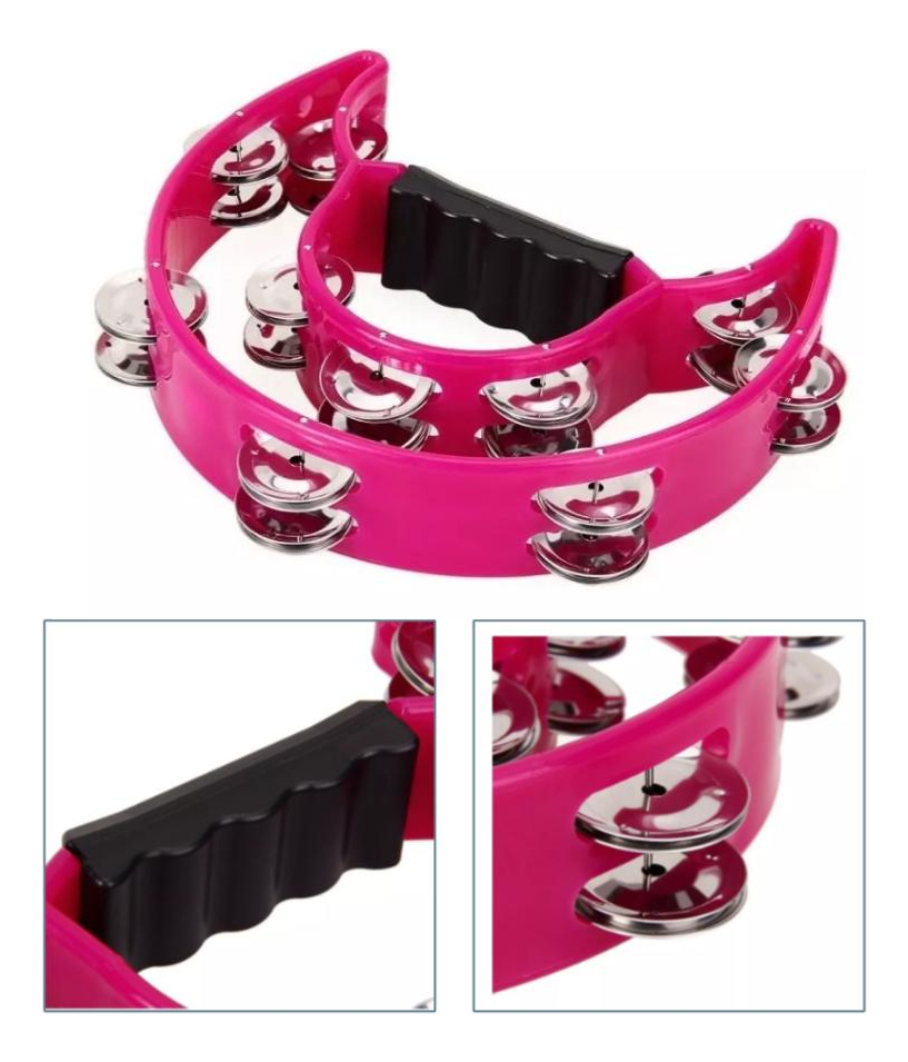 Pandero 1/2 Luna Fucsia Rosa Rmx 8,5'' Tr-4 Pa-g3e4 - Imagen 6