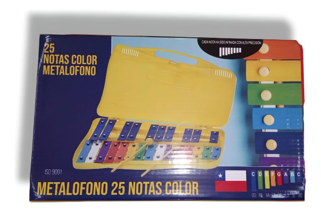 Metalofono 25 Notas Cromado Amarillo Todoaudio Chile - Imagen 4