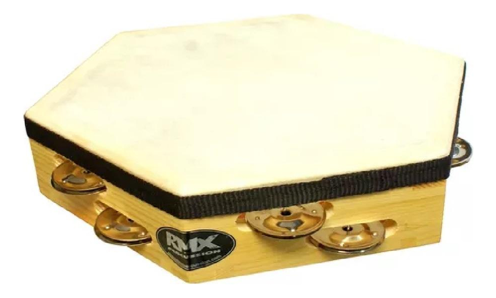 Pandereta Hexagonal 10 Pulgadas Cuequera Directo Market - Imagen 2