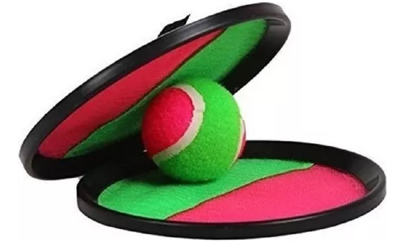 Juego Paletas De Playa Con Velcro Rosa Y Verde Ak Sport - Imagen 2