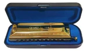 Armónica Cromática Qi Mei 1248 Dorada