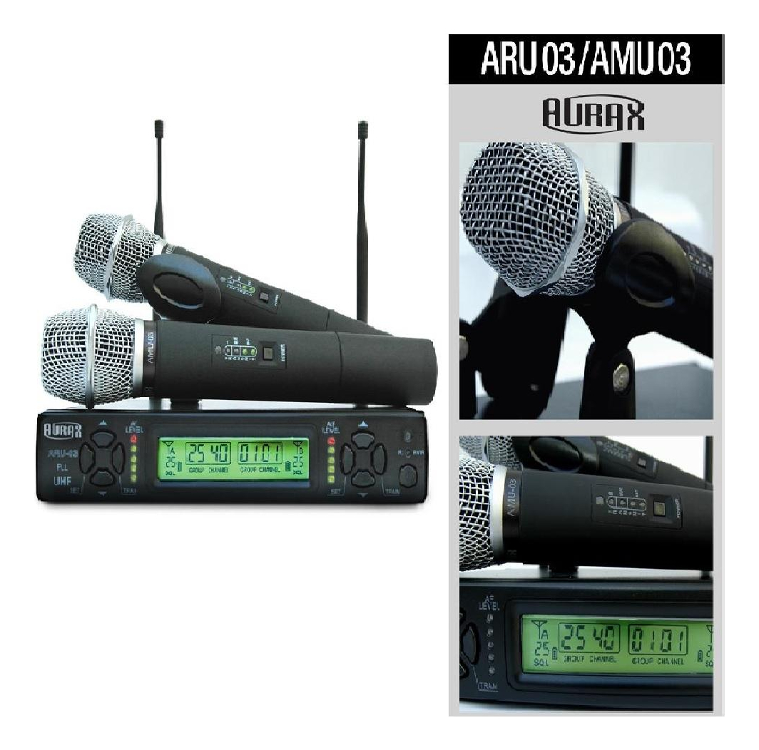 Micrófono In. Mano Uhf Aurax Aru03 Kit Case 2 Un. Pb-b5e1