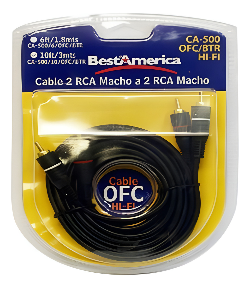 Cable 2rca M/2rca M Negro Bestamerica