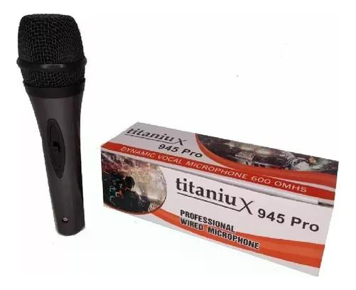 Micrófono Dinámico Vocal Negro Titaniux