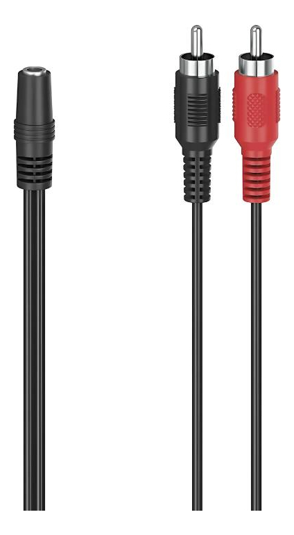 Cable Adaptador Hembra Con Conección A 2 Rca 1,7 Mts